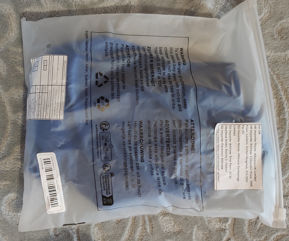 modrý overal na šport S - 12