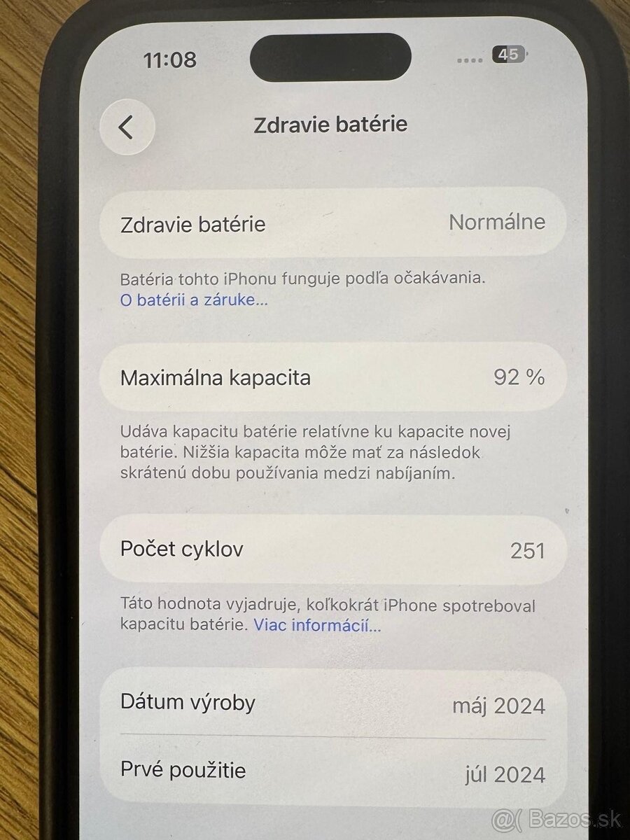 iPhone 15, 128GB Black - TOP stav - 12