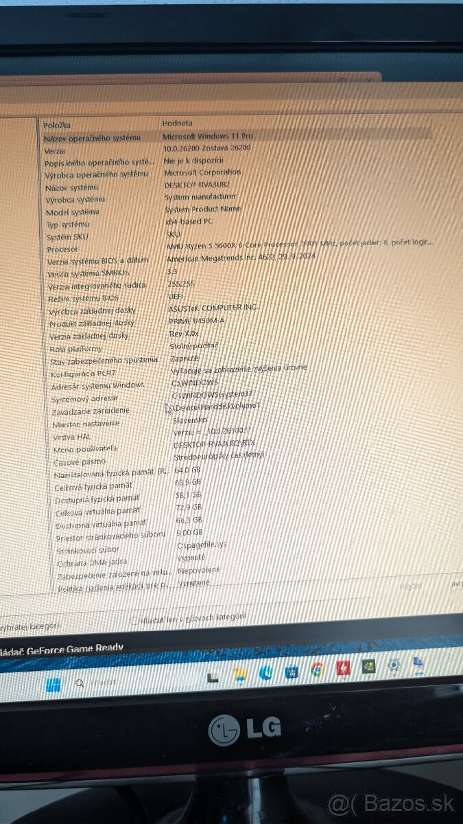 Herné pc ryzen 5 5600x / 64gb ram / rtx 2080 - 12