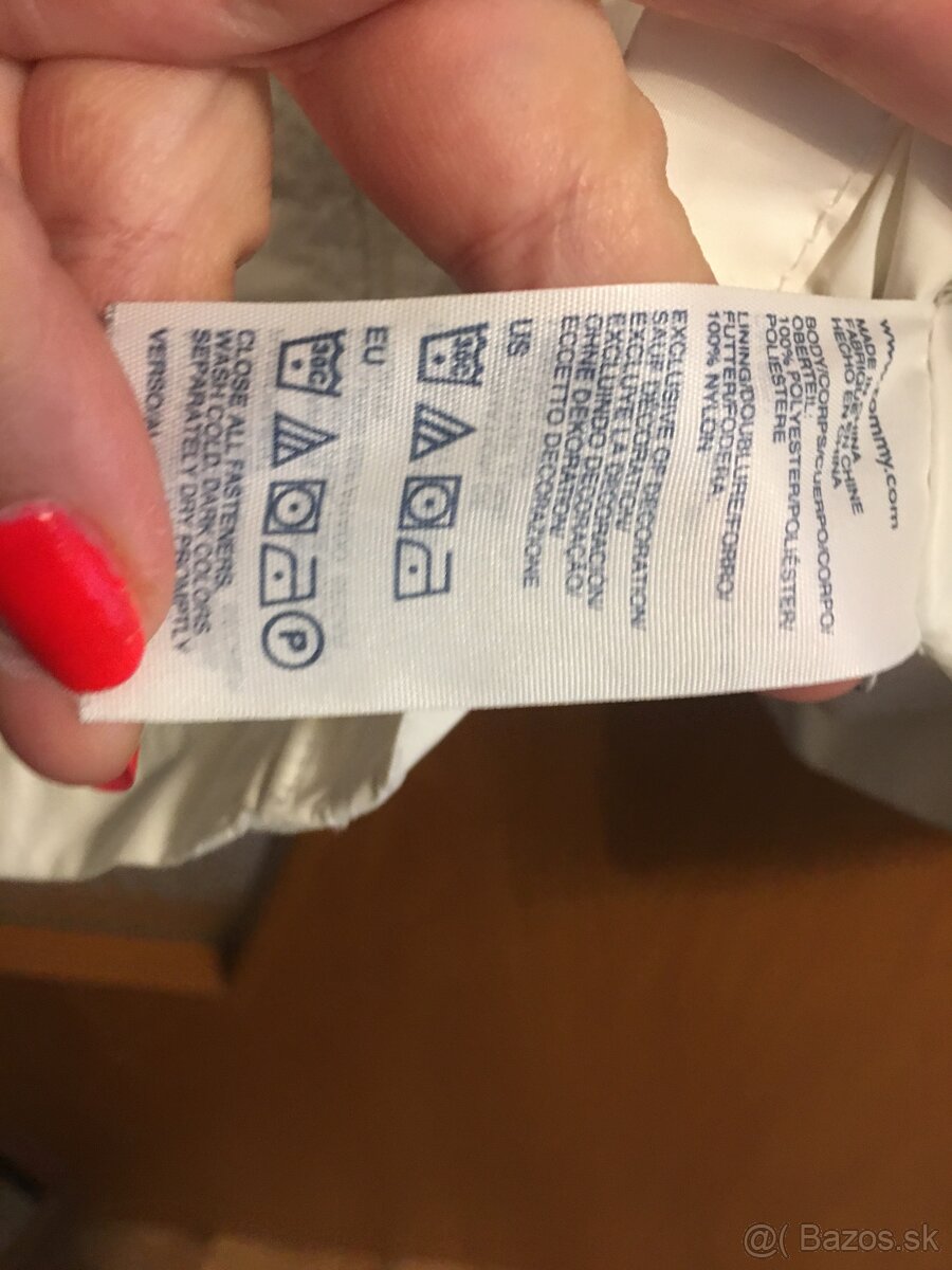 TOMMY HILFIGER originál snehobiela/damska bundicka L - 12