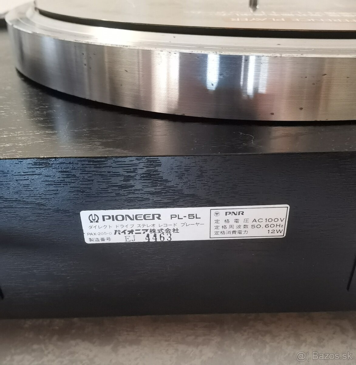 Gramofón Pioneer PL-5L - 12