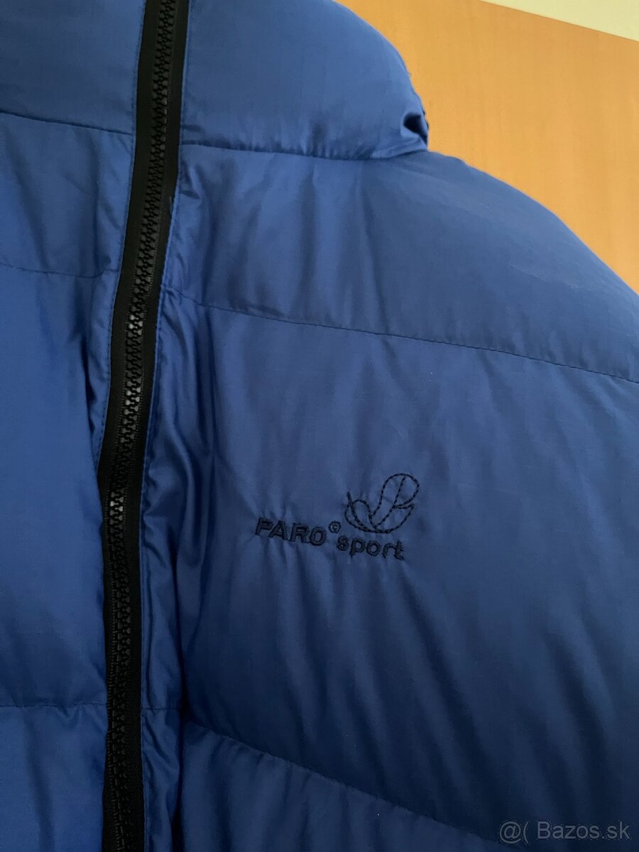 Modrá pánska páperová bunda - 12