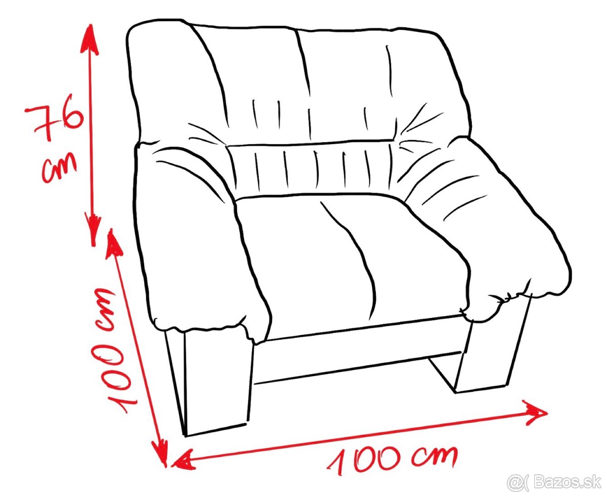 Predam koženú sedačku a 2 kresla - 12