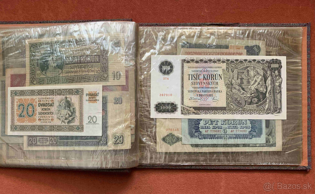 Album starých bankoviek Československa od roku 1919 – 1961 - 12