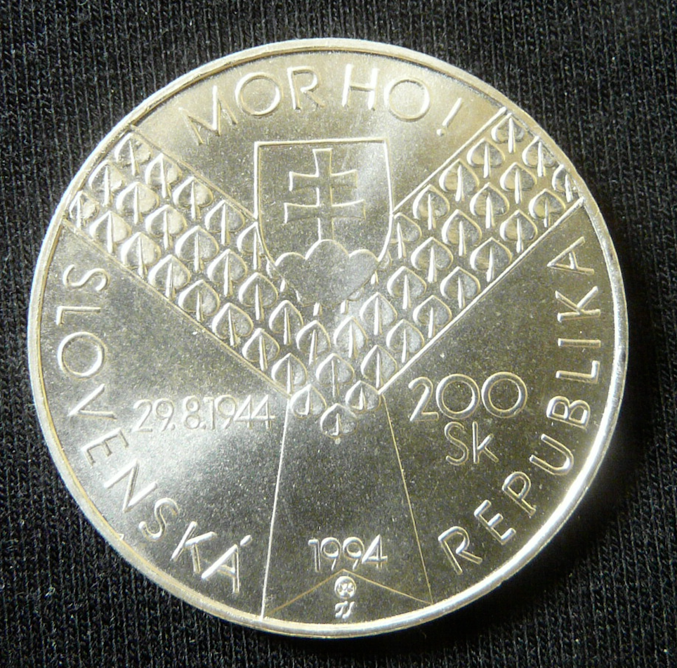 Slovenské strieborné 200 koruny bk - 12