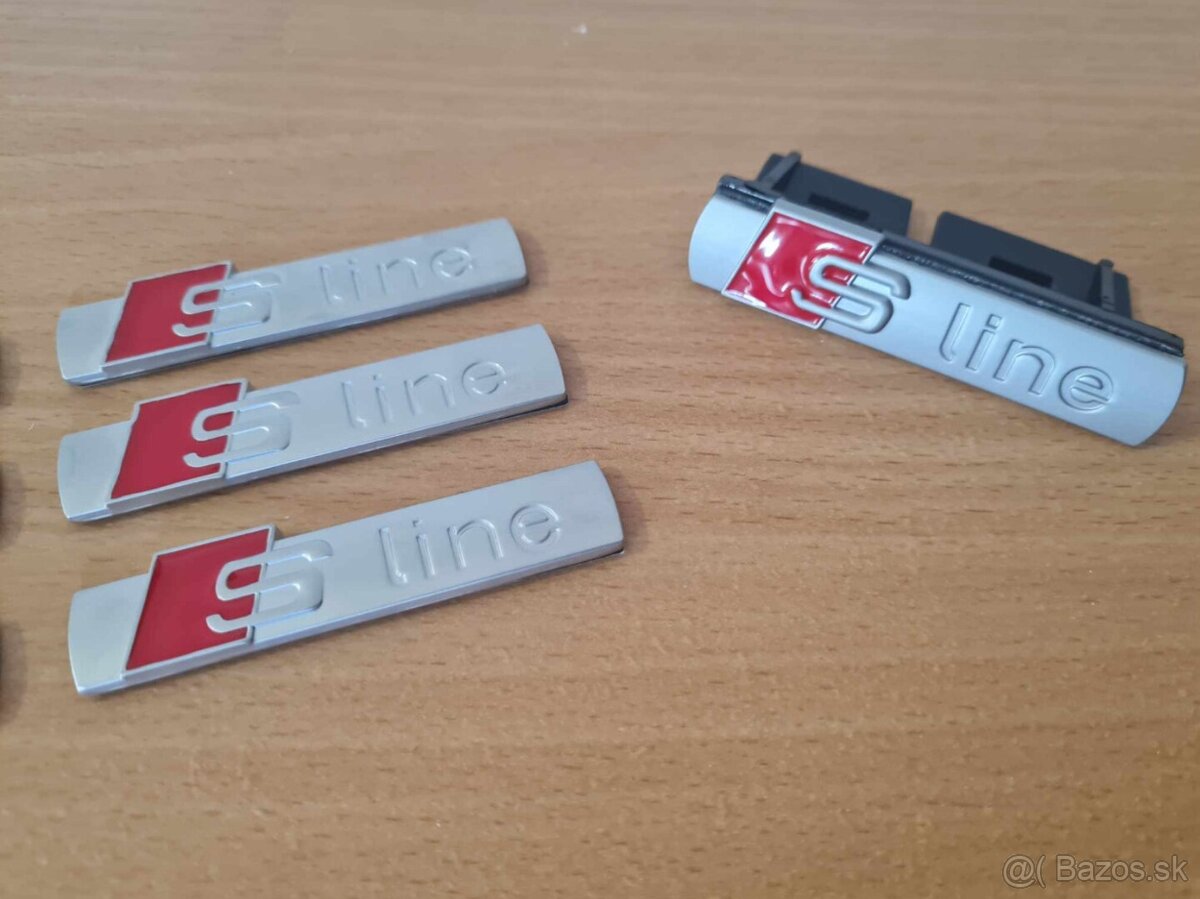 Cierne a sive Napisy S-LINE pre AUDI - 12