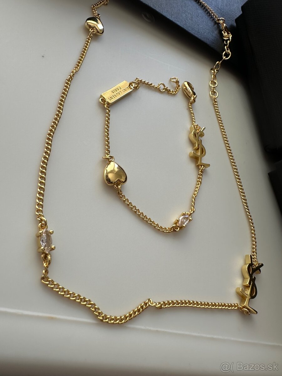 Nová nenosena luxusná sada naramku a nahrdelnika YSL - 12