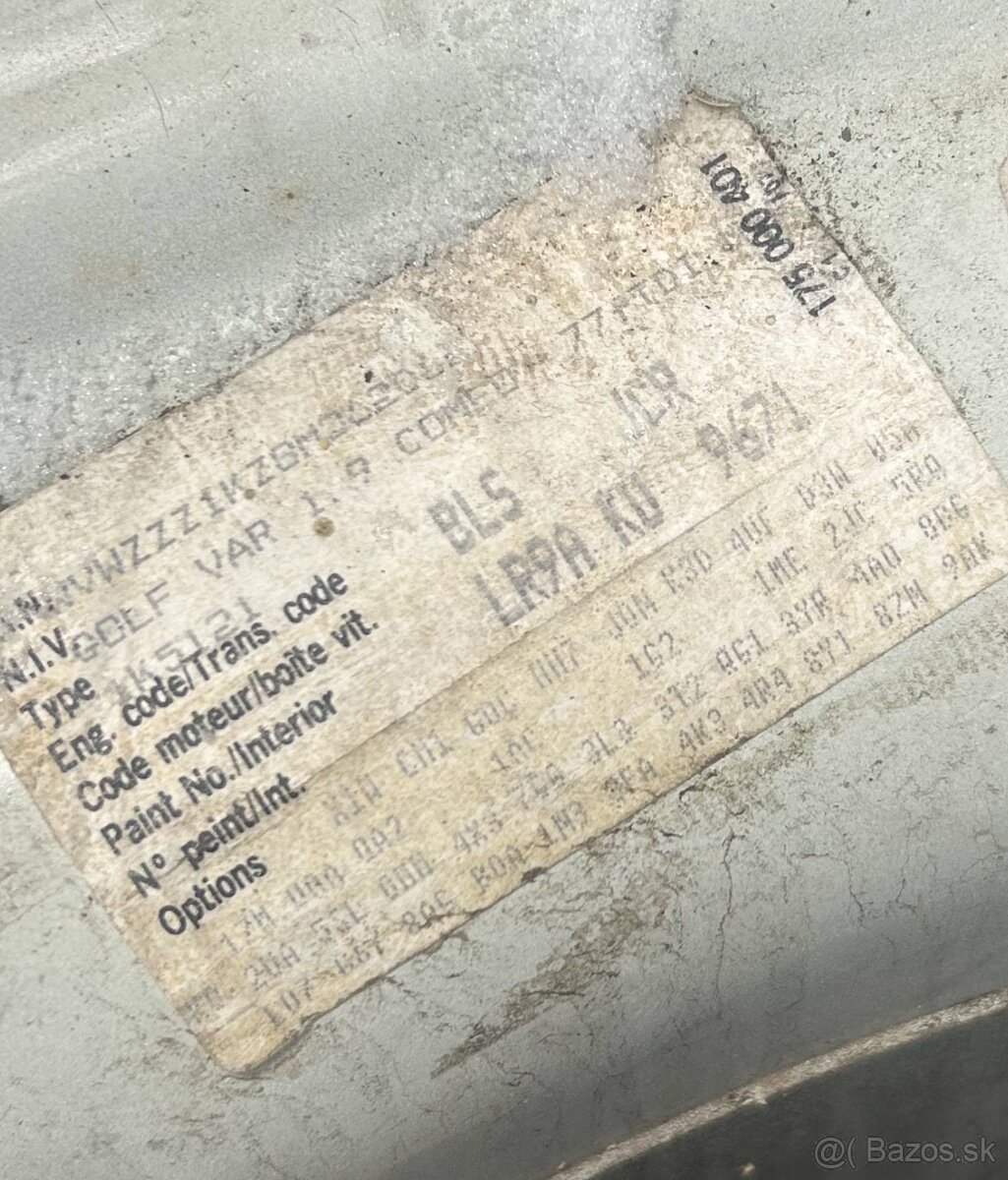 Predny blatnik VW Golf 5 variant biela LR9A - 12