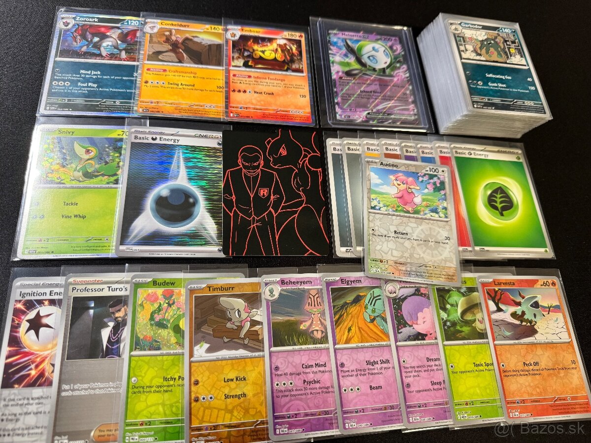 Pokemón Vzácne Karty + 100ks Balíčky s EX + Jumbo - Nové - 12