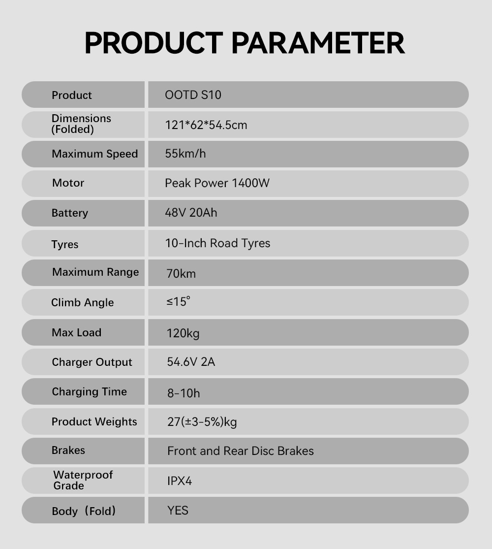 Elektrická kolobežka Ootd S10 - 12