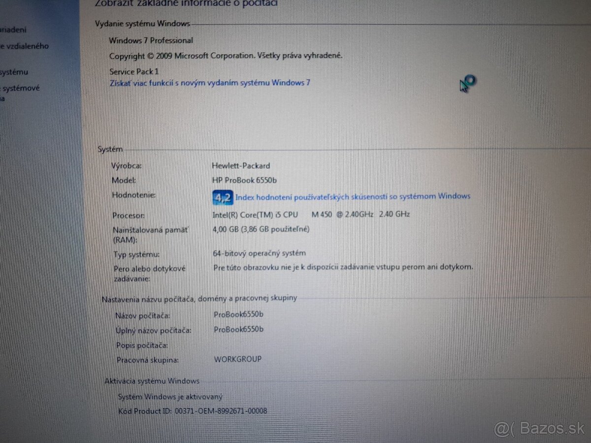 Notebook HP Probook 6550b - 12