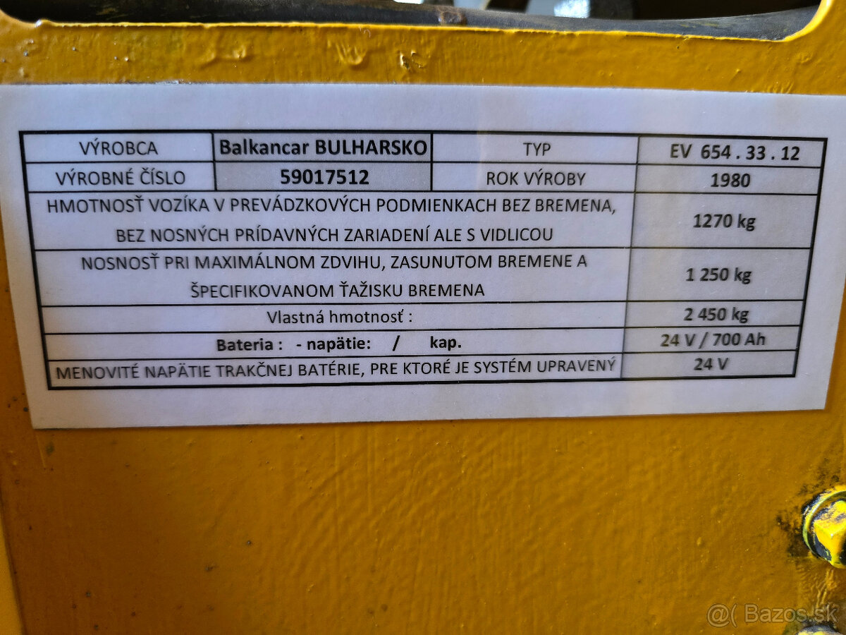 Elektrický vysokozdvižný vozík Balkancar - 12