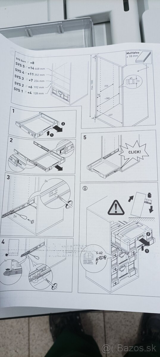 Predam výsuvný šuflík na Systainer Festool a Tanos. - 12