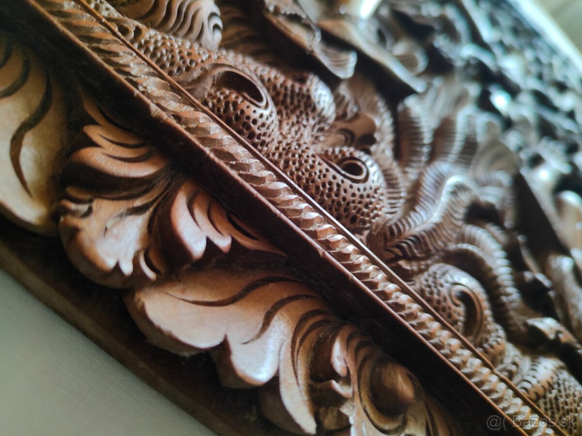 2 Drevené panely Rámájany z Bali - 12