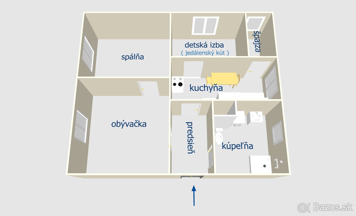 Na predaj 2,5 izbový tehlový byt v Cinobani - 12