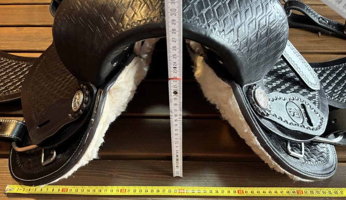 Westernový sedlový komplet 11) černý - 12