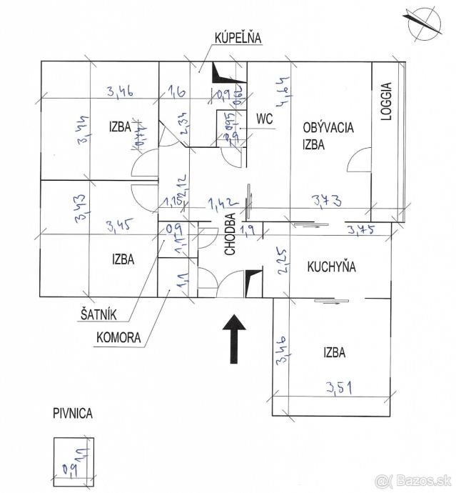 Prenájom 4 izbového bytu - 12