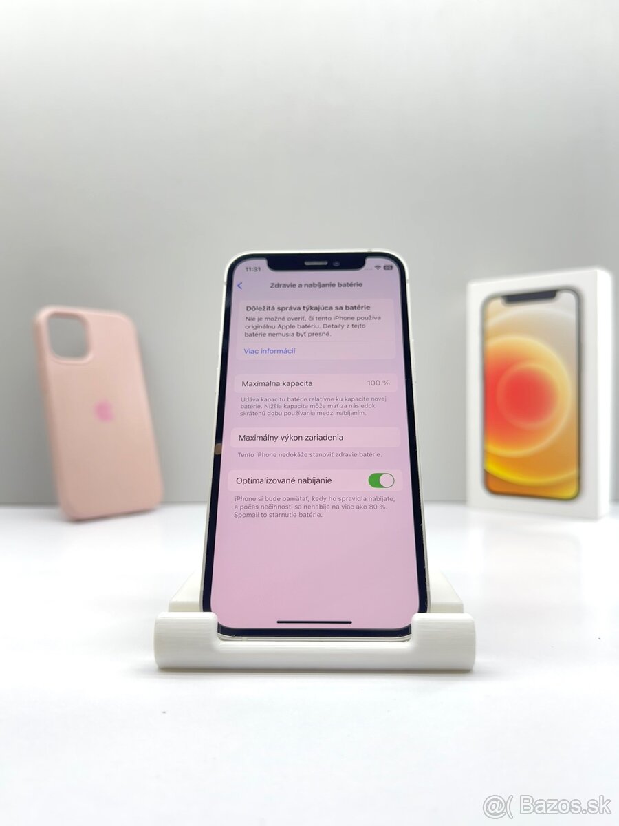 iPhone 12 MINI 128GB WHITE TOP STAV BATÉRIA 100%+APPLE KRYT - 12