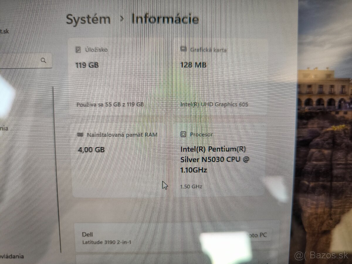 Dell Latitude 3190 2-in-1 – dotykový notebook - 12