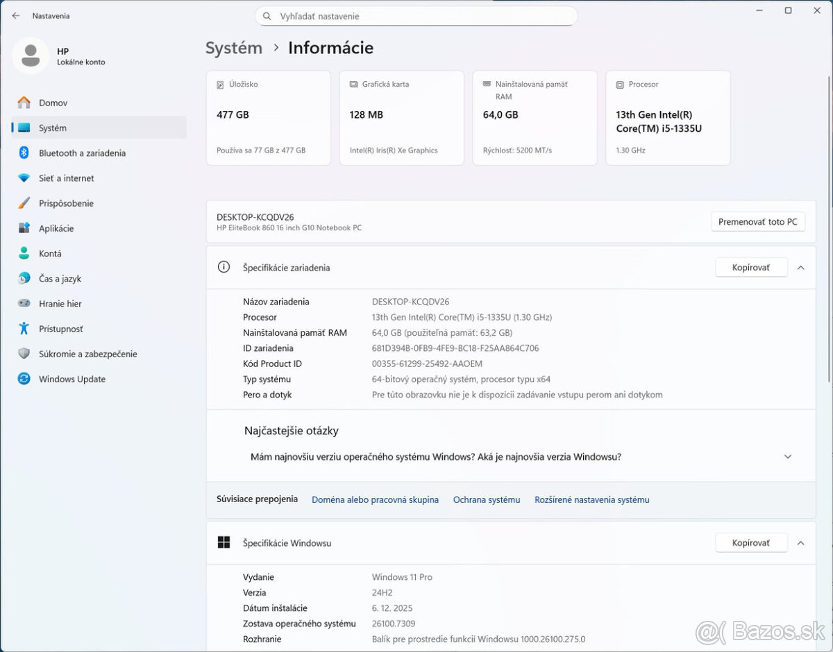 HP EliteBook 860 G10 64GB RAM/512GB SSD/16" OLED 120Hz - 12