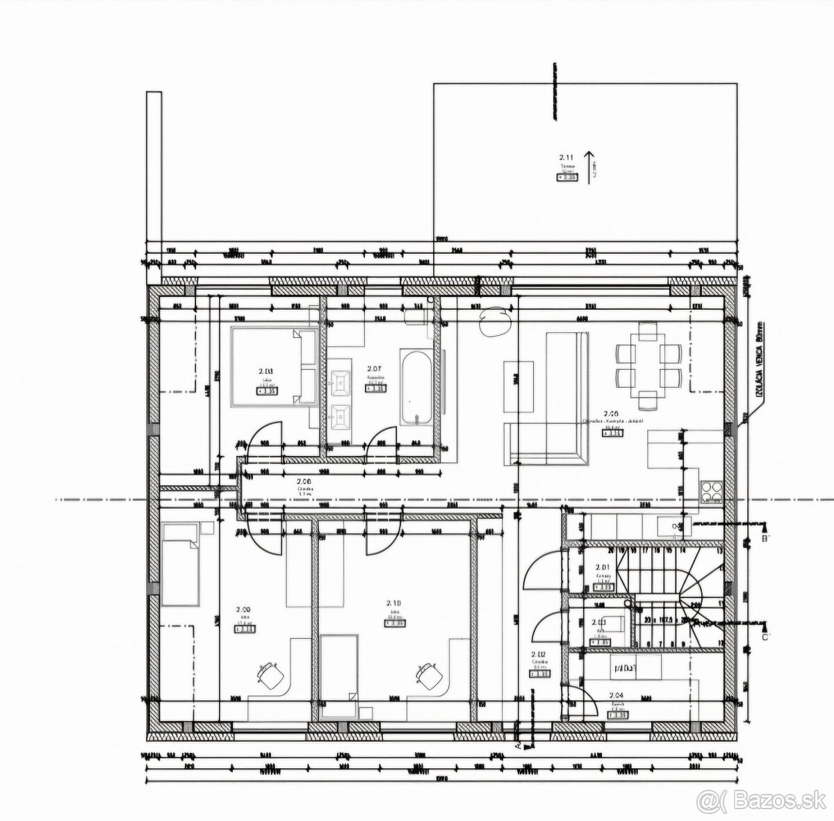4 izbový byt s veľkou terasou - 12