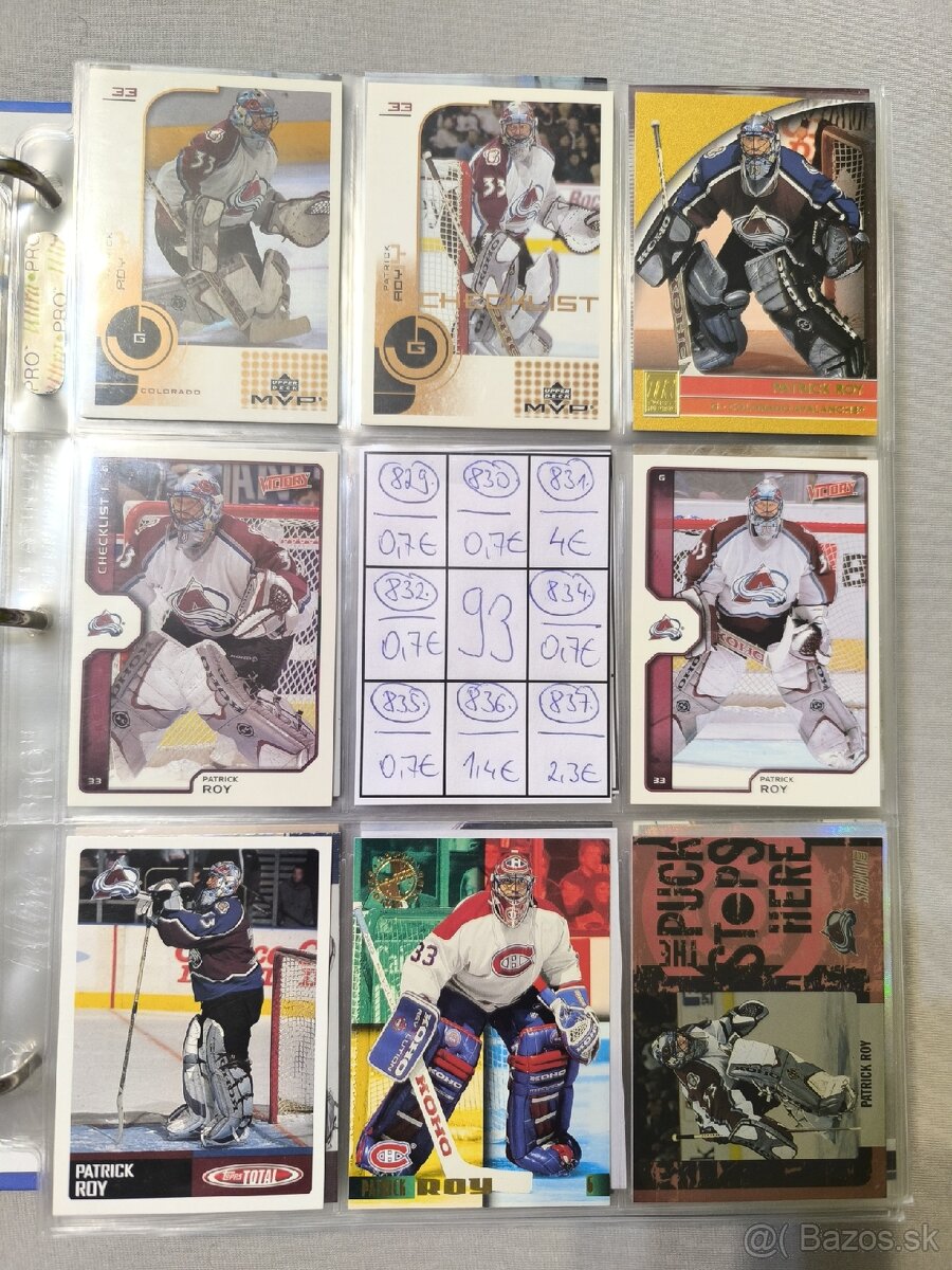 Hokejové kartičky - Patrick Roy 4 - 12