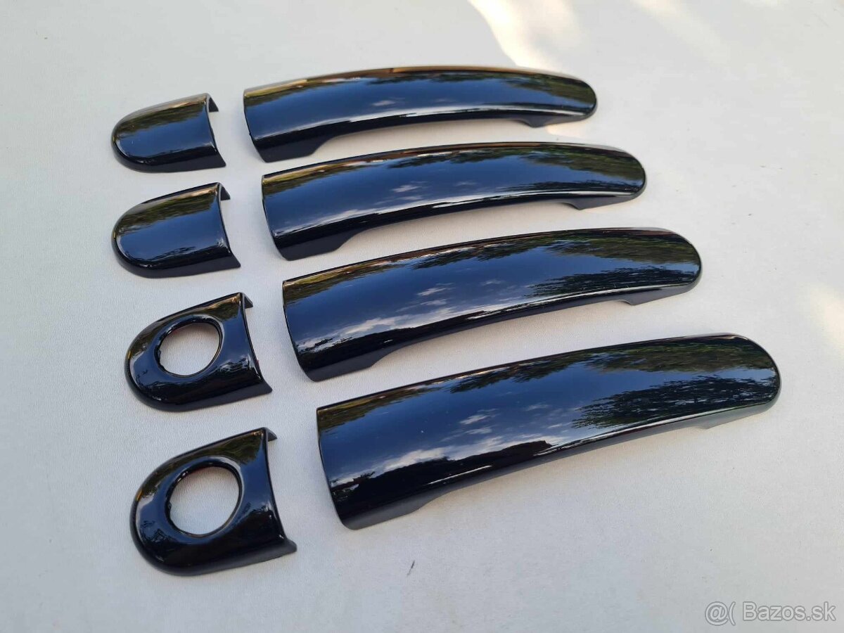 ČIERNE a KARBONOVE kľučky krytky klučiek dveri - 12