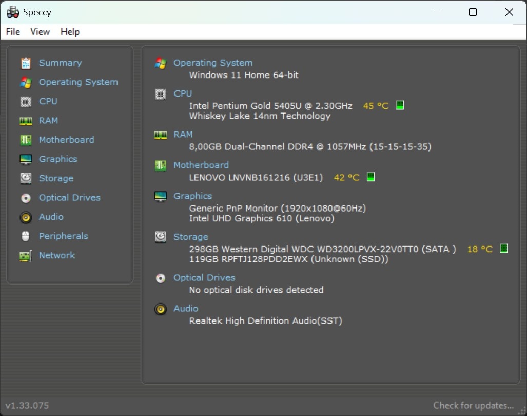 Lenovo Ideapad S340/Intel 5405U/8GB RAM/FHD/SSD+HDD/Podsv.kl - 12