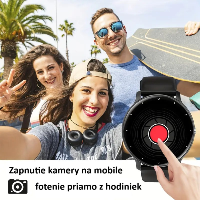 Fitness smart hodinky okrúhle, možnosť volania - 12