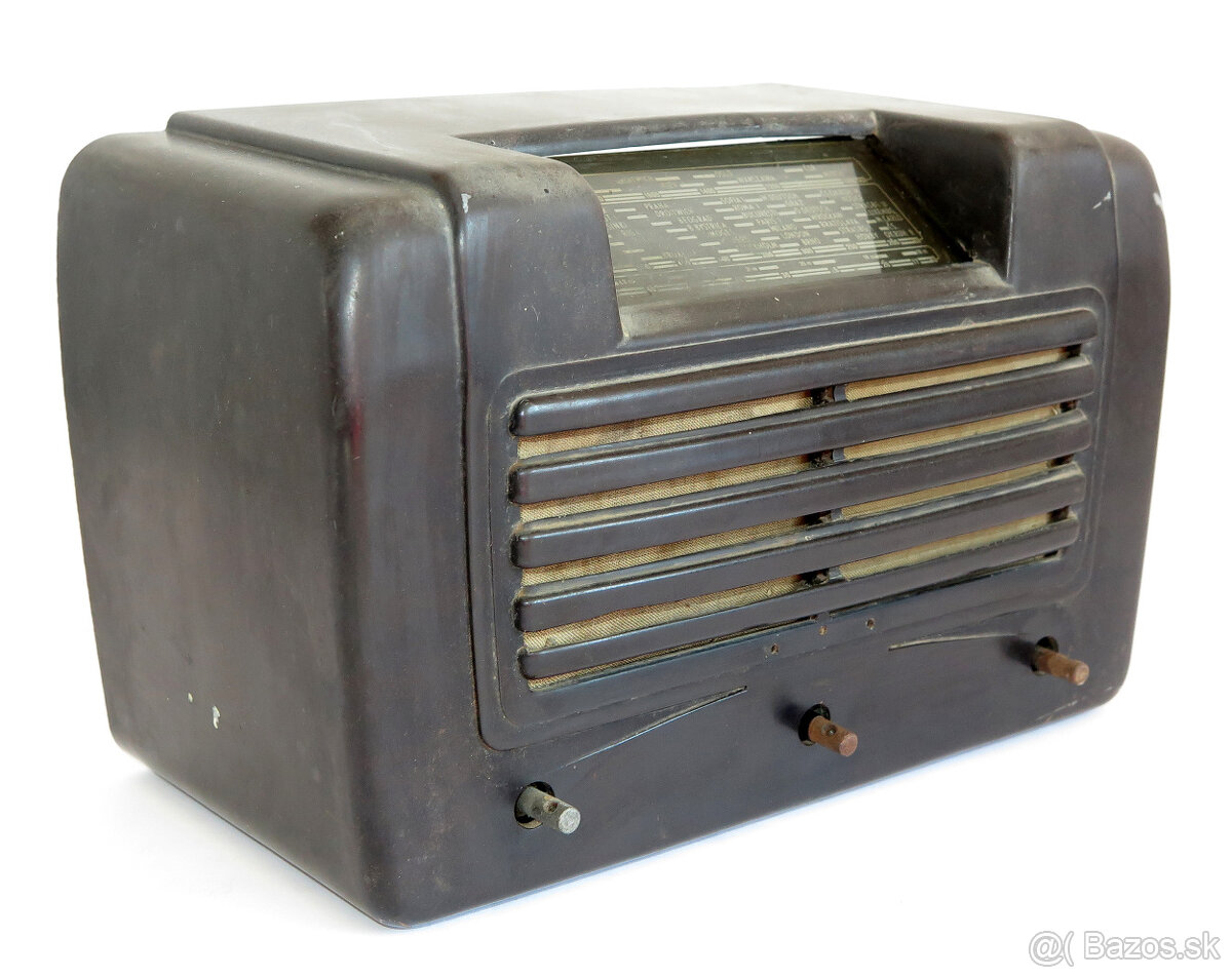 Elektrónkové bakelitové rádio Tesla Talisman 305U - 12