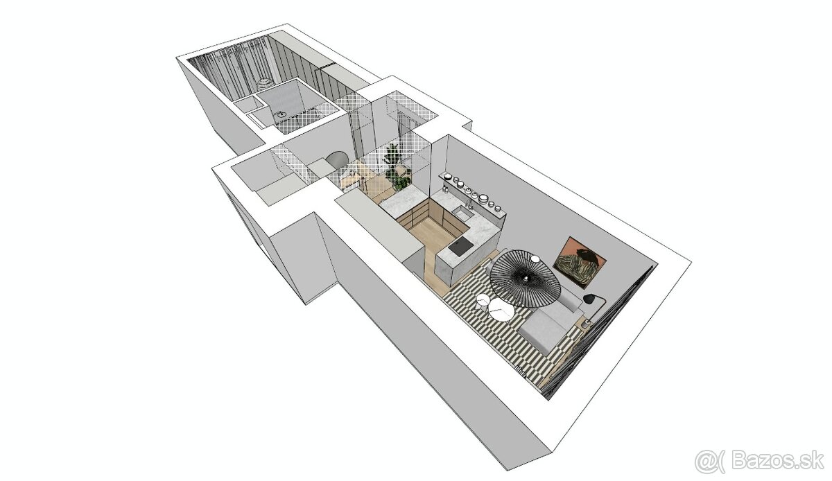 1-izbový byt Bratislava - NIVY - ul Budovateľská - 12