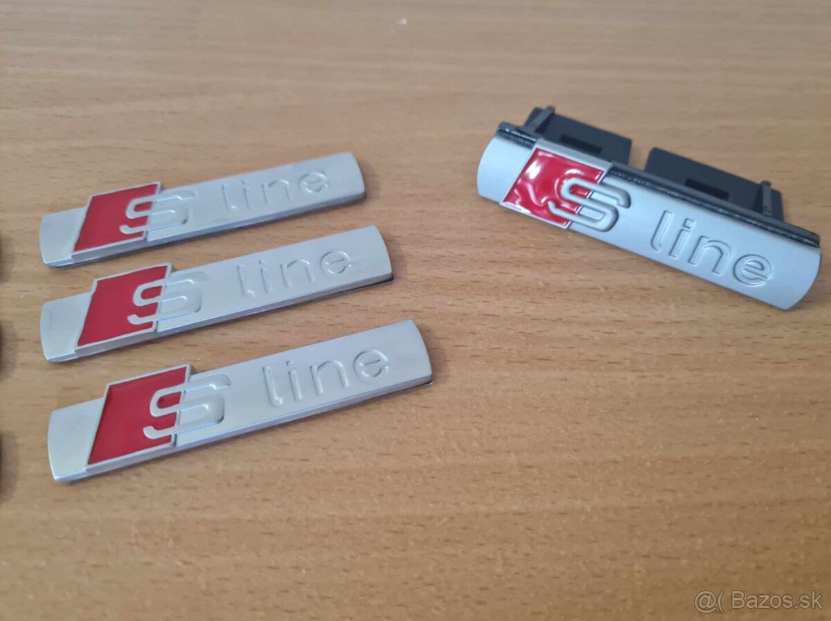 Cierne a sive Napisy S-LINE pre AUDI - 12