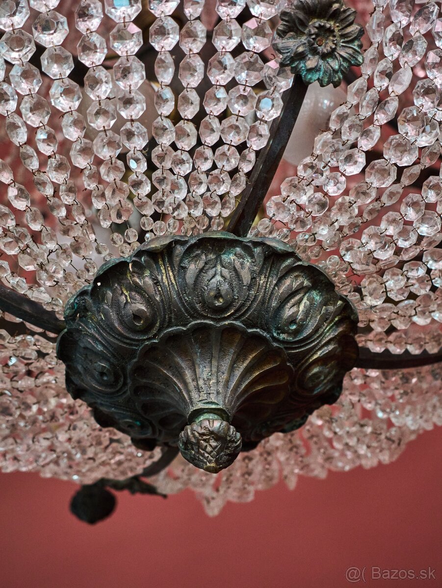 Veľký starožitný luster Ľudovít XVI - Hruška - 12