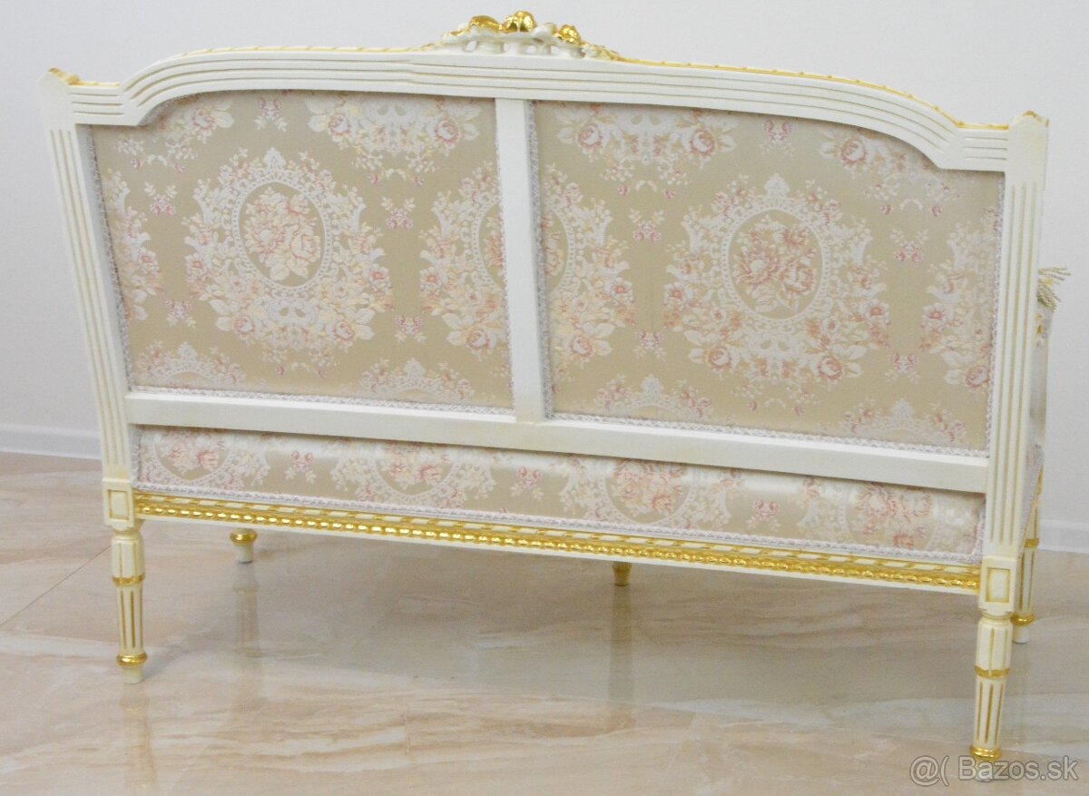 Zámecké řezbované sofa - čalouněné - 12