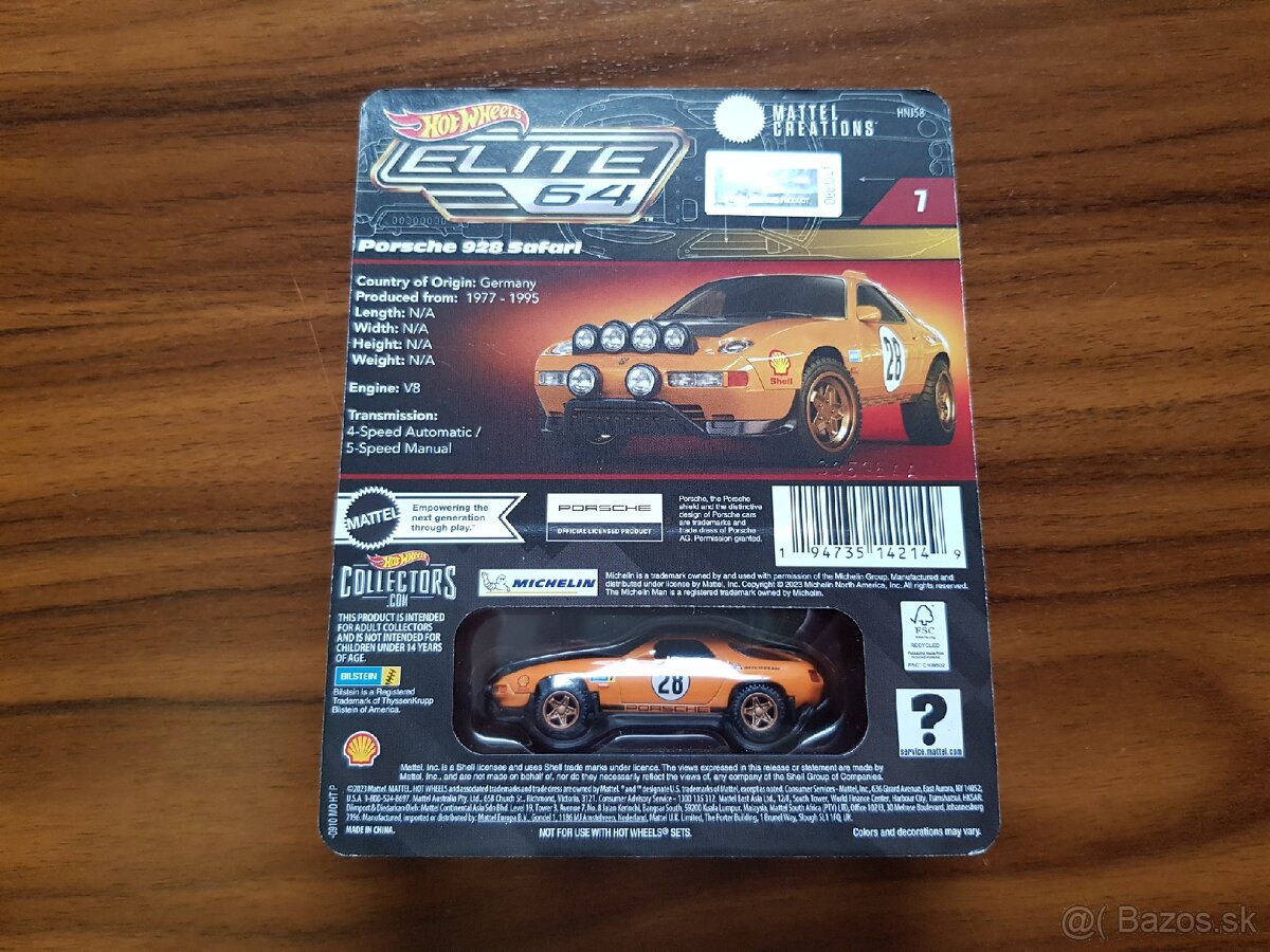 Predám modely Hot Wheels Elite 64 - 12