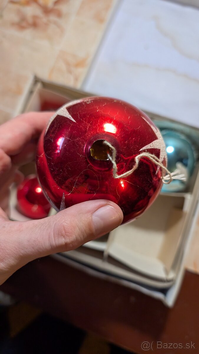 Retro vianocne ozdoby - 6 ks gul - 12