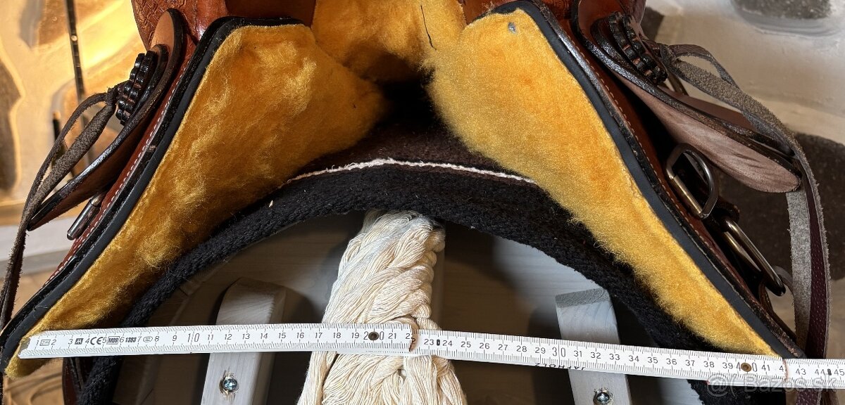 Westernový sedlový komplet 10) rezato hnědé Twist - 12