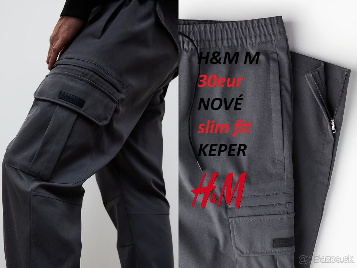 Keprové cargo nohavice HM (Kapsáče) - 12