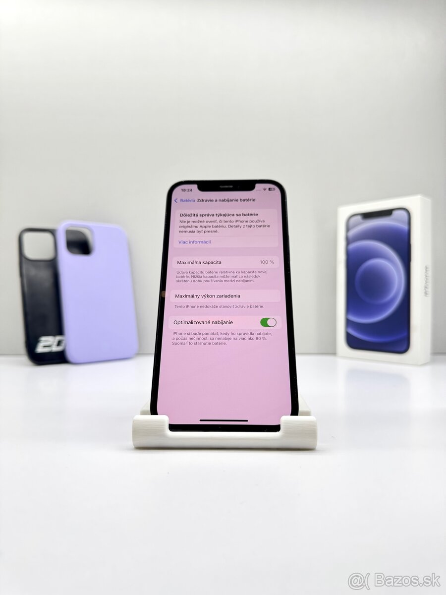 iPhone 12 BLACK NOVÁ BATÉRIA 100% ZDRAVIE+PRÍSLUŠENSTVO - 12