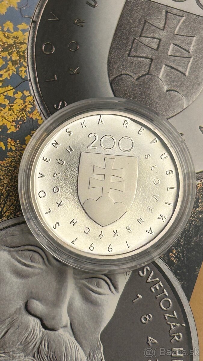 Slovenske mince proof, striebro, korunova mena. - 12