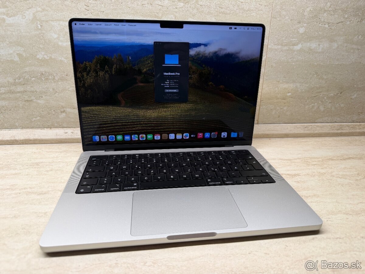 MacBook Pro 14" M3 Pro 18GB/1TB, batéria: 100%, 9 cyklov - 12