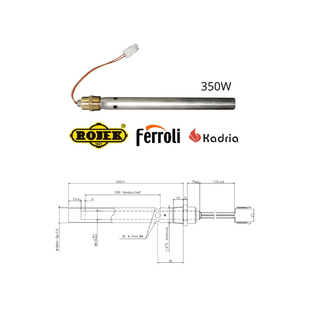 Zapaľovacie špirále (odporové zapalovače) pre peletové pece - 12