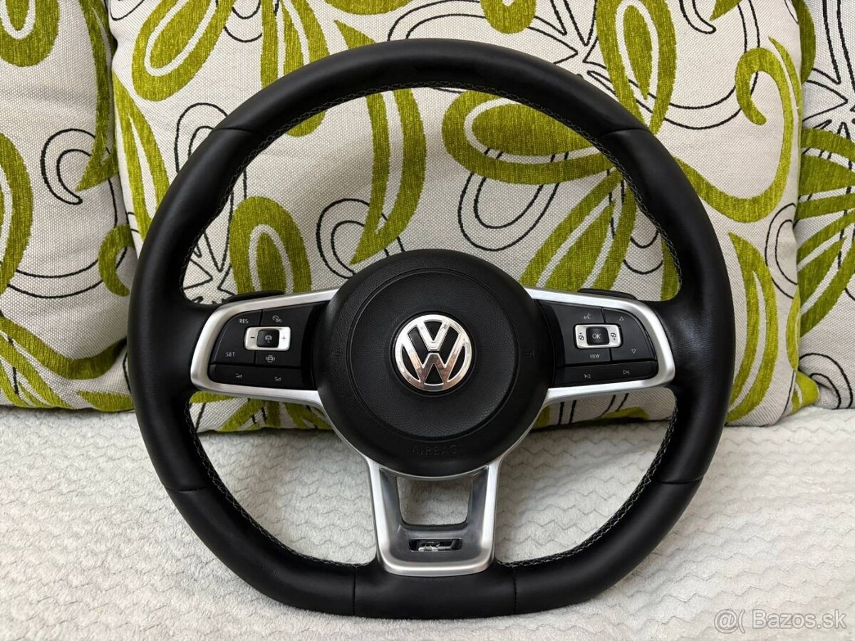 R-line VOLANT VOLKSWAGEN R RLINE kožený BIELE PREŠÍVANIE - 12