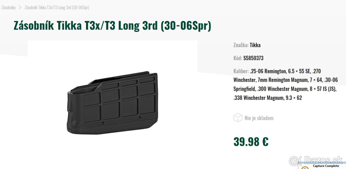 Predám pažbu SAKO typ Tikka T3x - 12