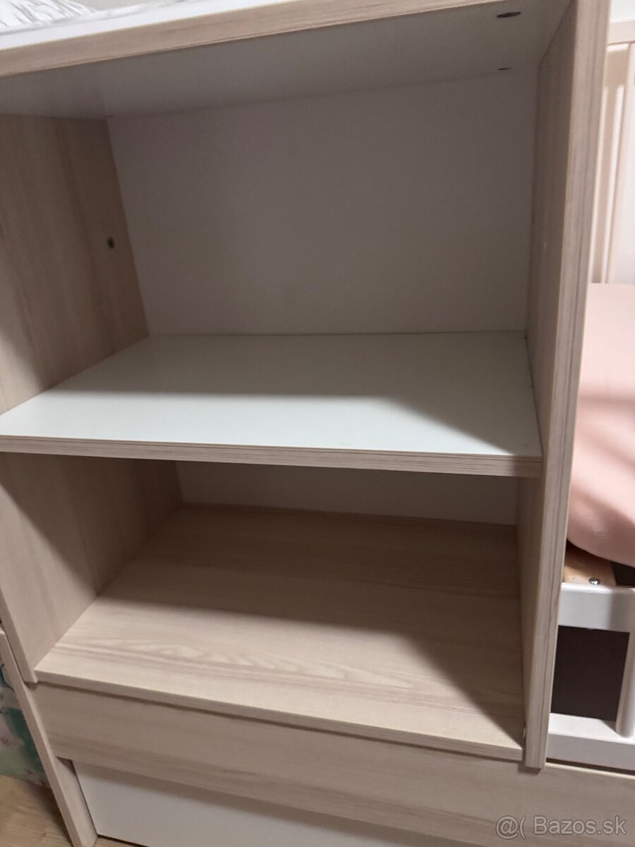 Detská postieľka s prebaľovacim pultom - 12