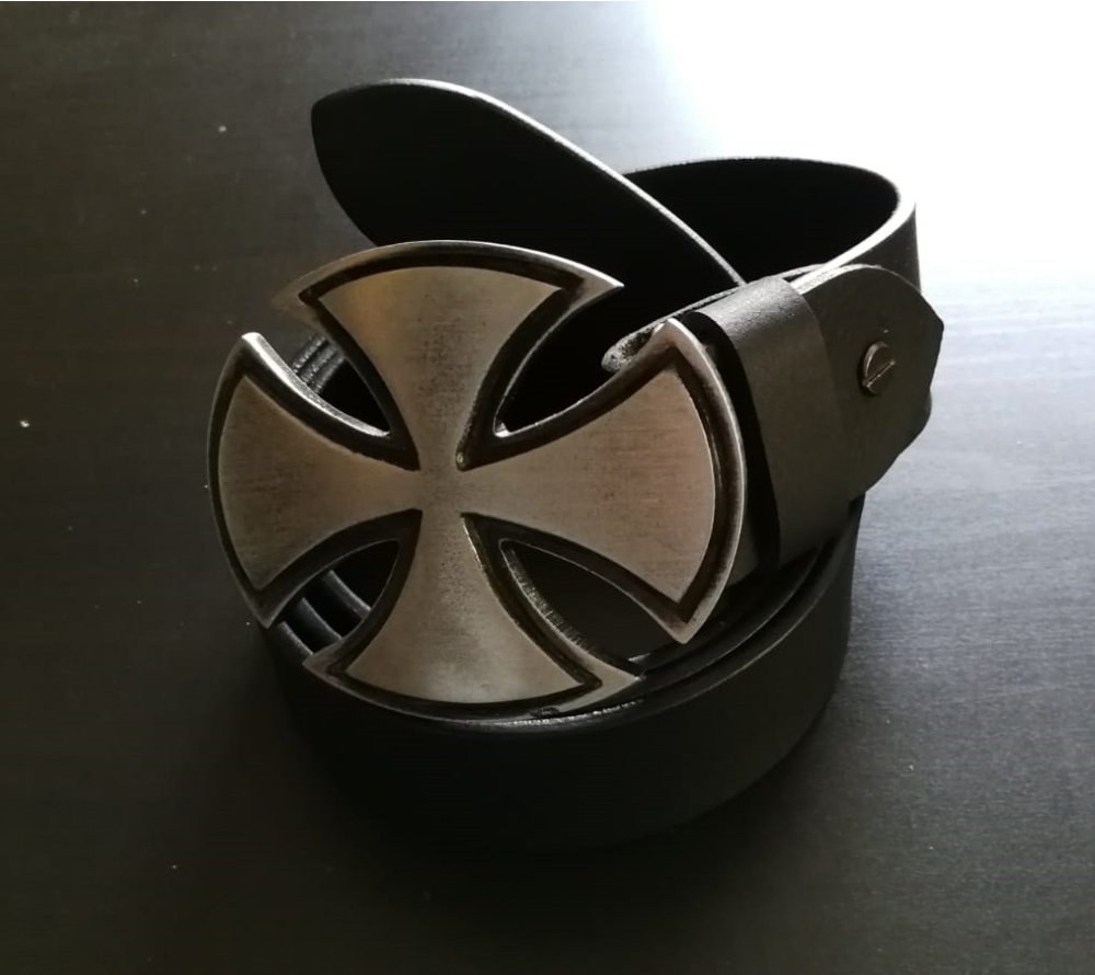 Luxusní kožený opasek s přezkou APRILIA - nový, nepoužitý - 12