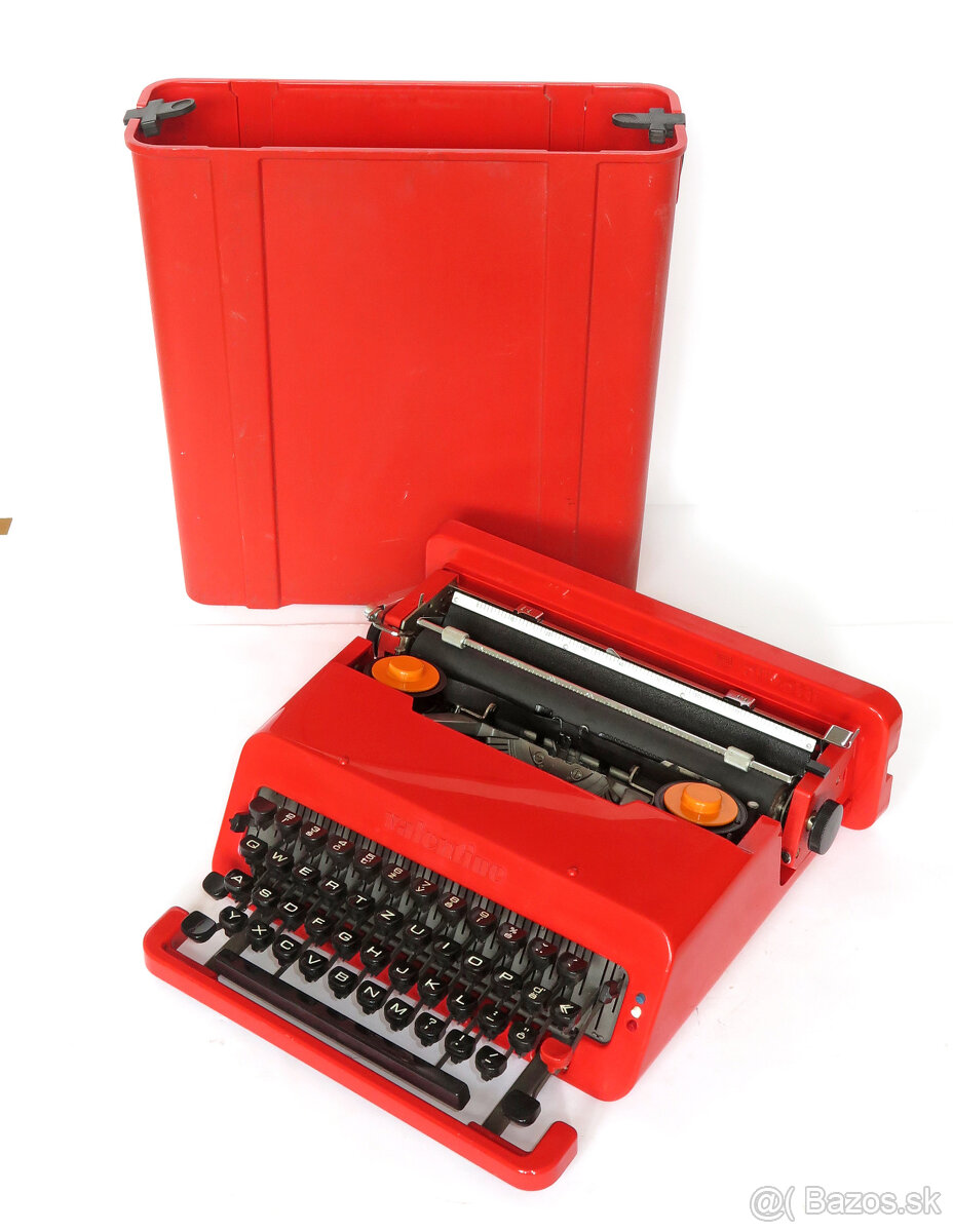 prenosný písací stroj OLIVETTI Valentine 1970te roky retro - 12