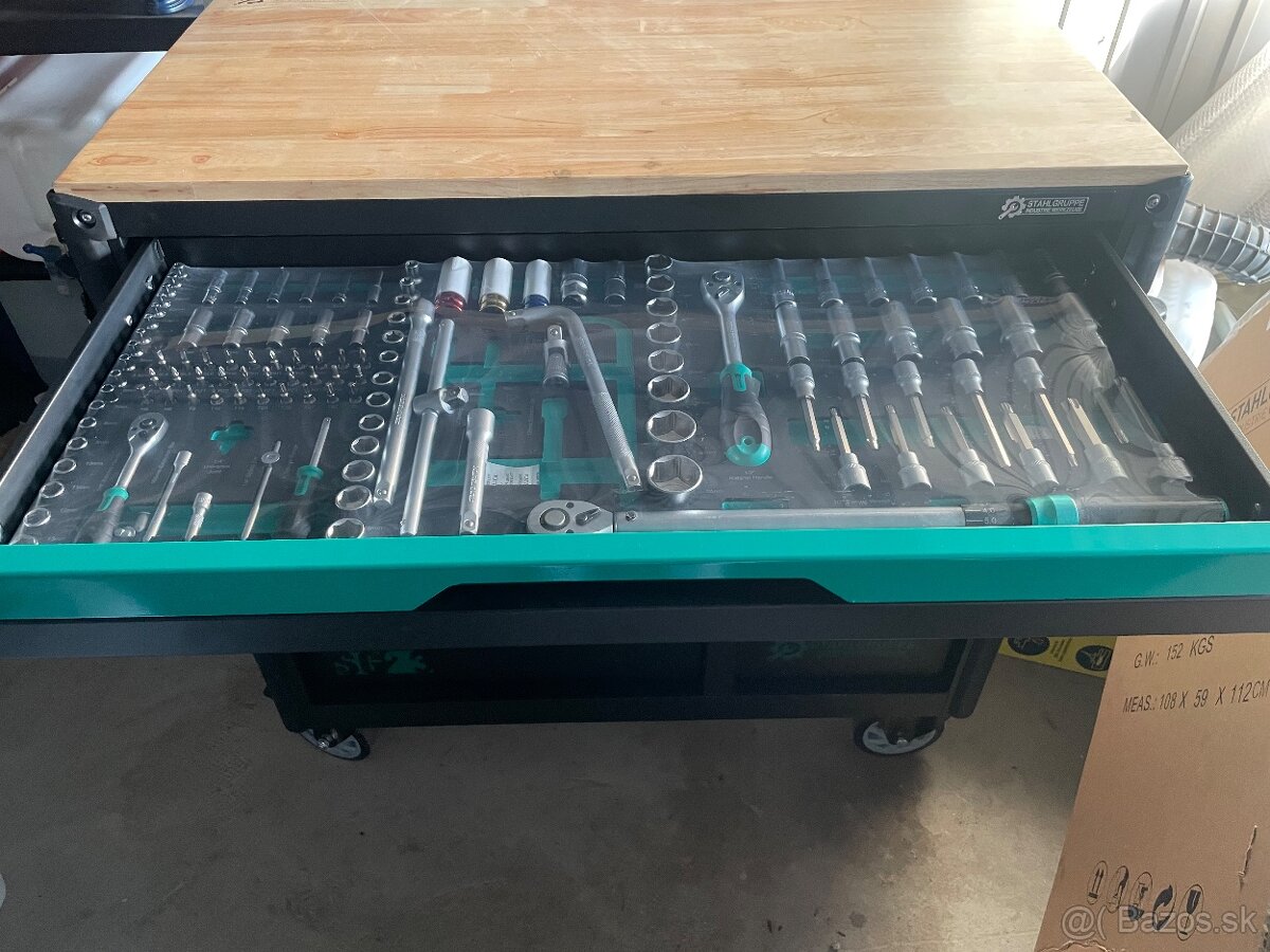 Dielenský vozík Stahlgruppe Jumbo + Aku set náradia - 12