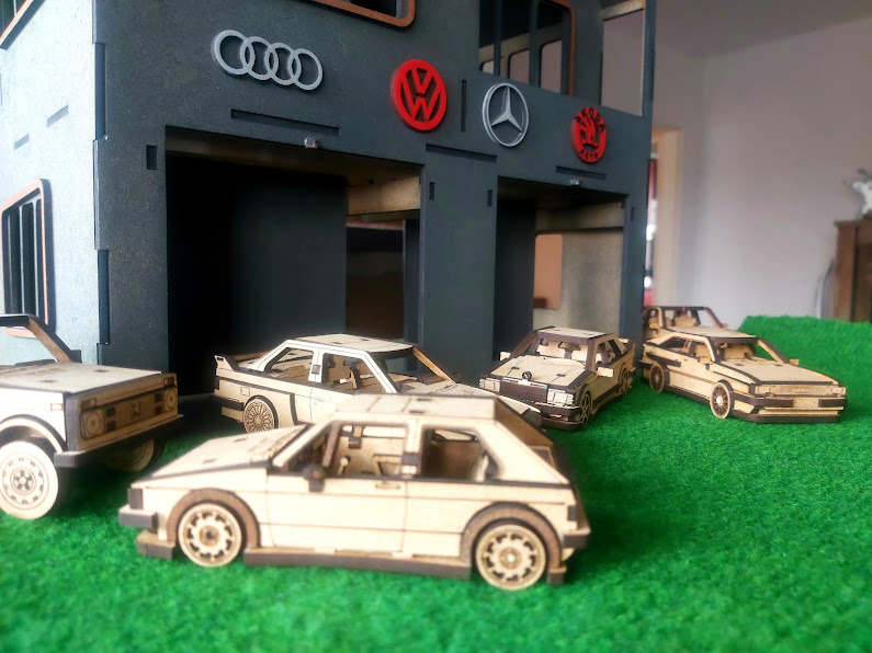 3D drevené puzzle autá - 12