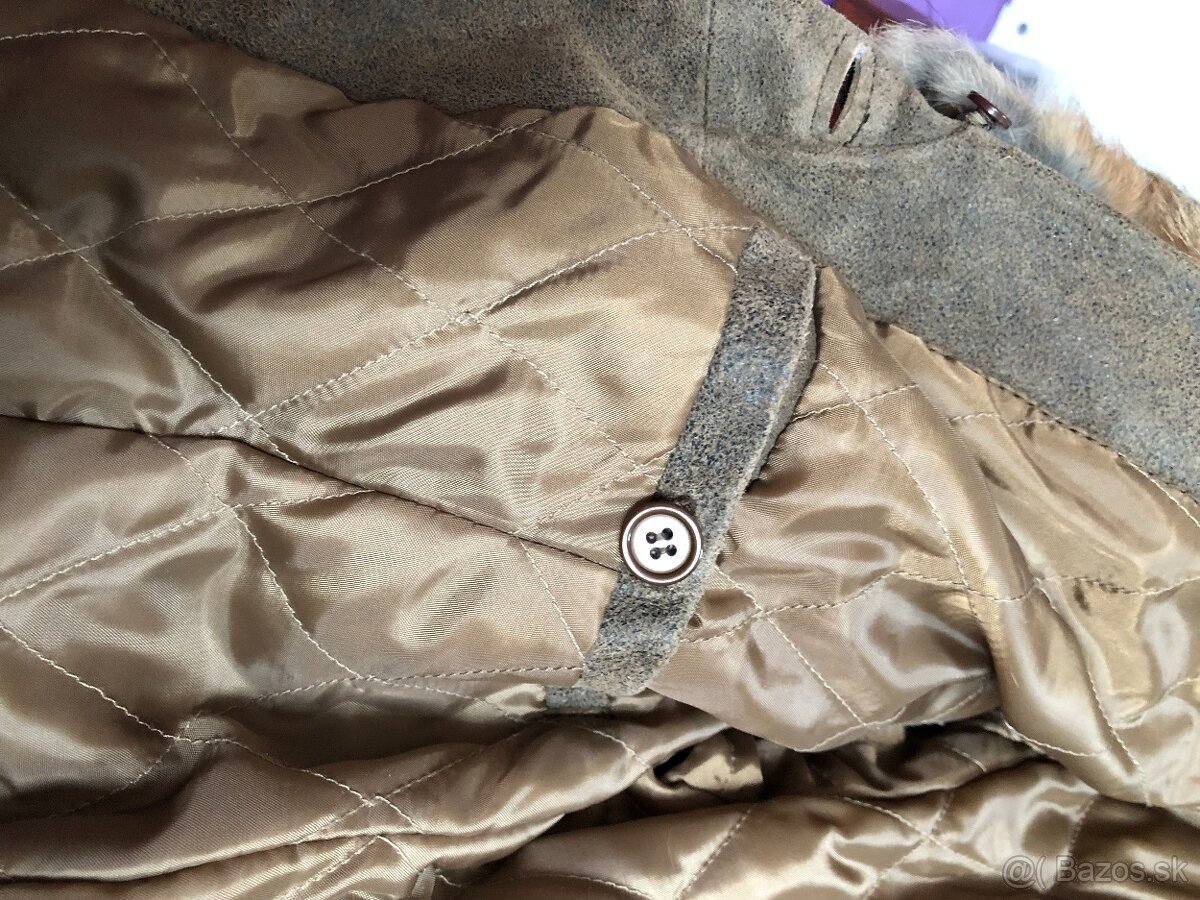 Hnedý kabát z pravej kože (36) - 12